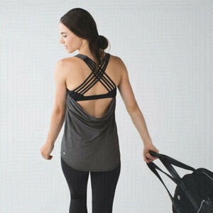 Lululemon Wild Tank- Heathered Black / Black